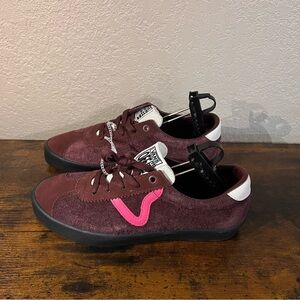 VANS Sport Low Suede Sneakers in Brown/Burgandy Colorway NWOT 8.5Men/10Women
